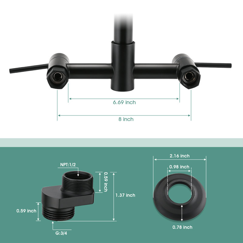 RENIST Pull Down Kitchen Faucet, Matte Black