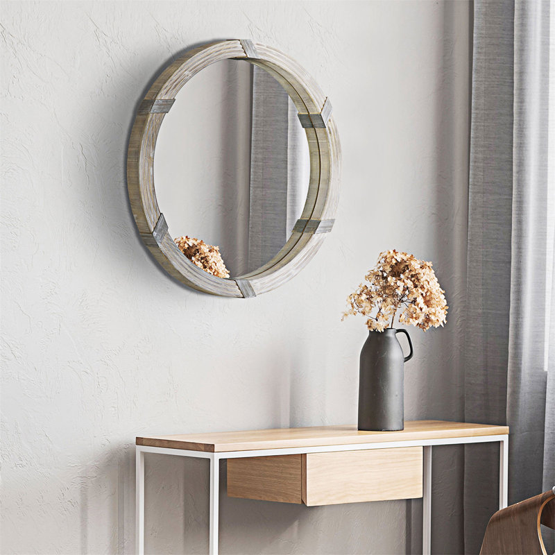 Miroir mural en bois