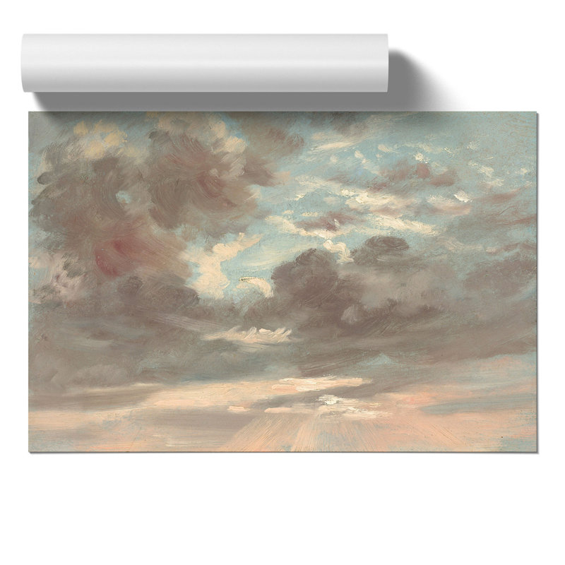 Stormy Sunset by John Constable - No Frame Painting, 30cm H x 42cm W x 0.1cm D