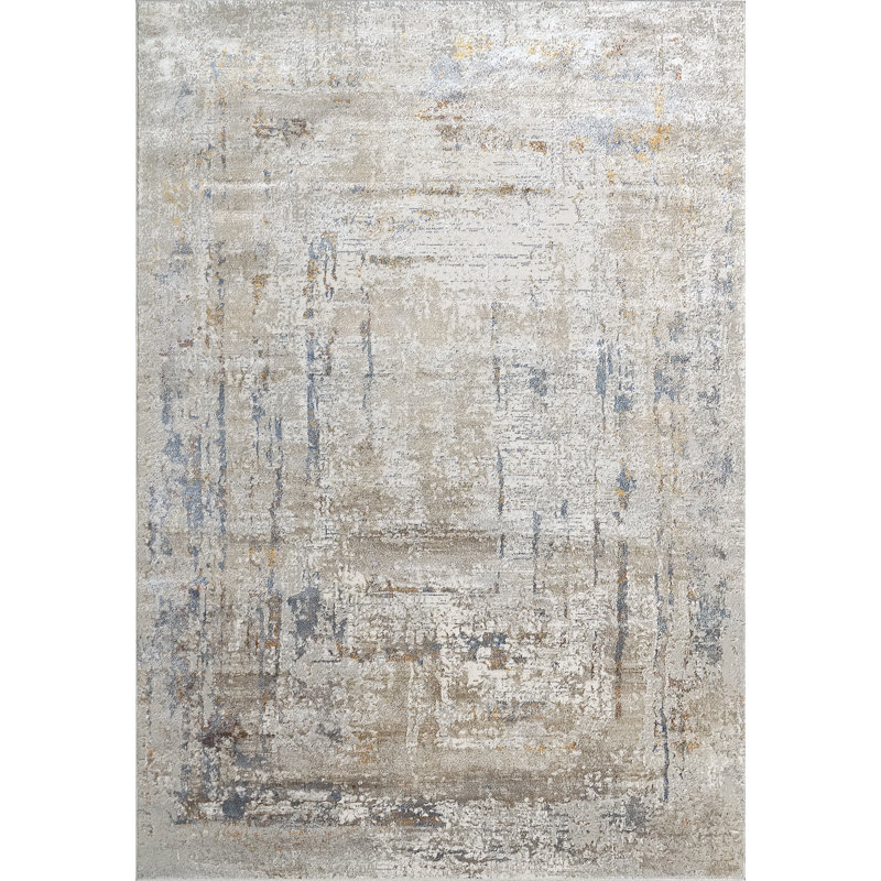 Tapis gris Bireuen, Rectangle 5 pi 3 po x 7 pi 7 po