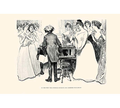 «Is this pourquoi le mari et le frère moyen» par Charles Dana Gibson - impression d'art graphique sans cadre