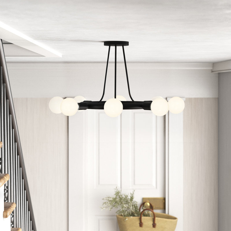 Riane 8 Light Black Ceiling Mount