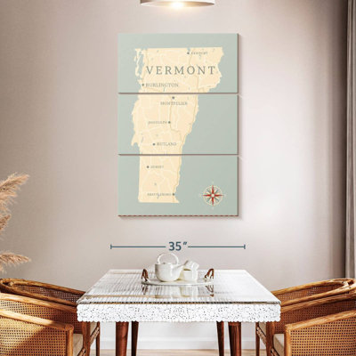 Aliaz State Map Of Vermont