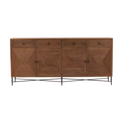 Furniture Classics Reese Natural Oak Iron Sideboard Buffet