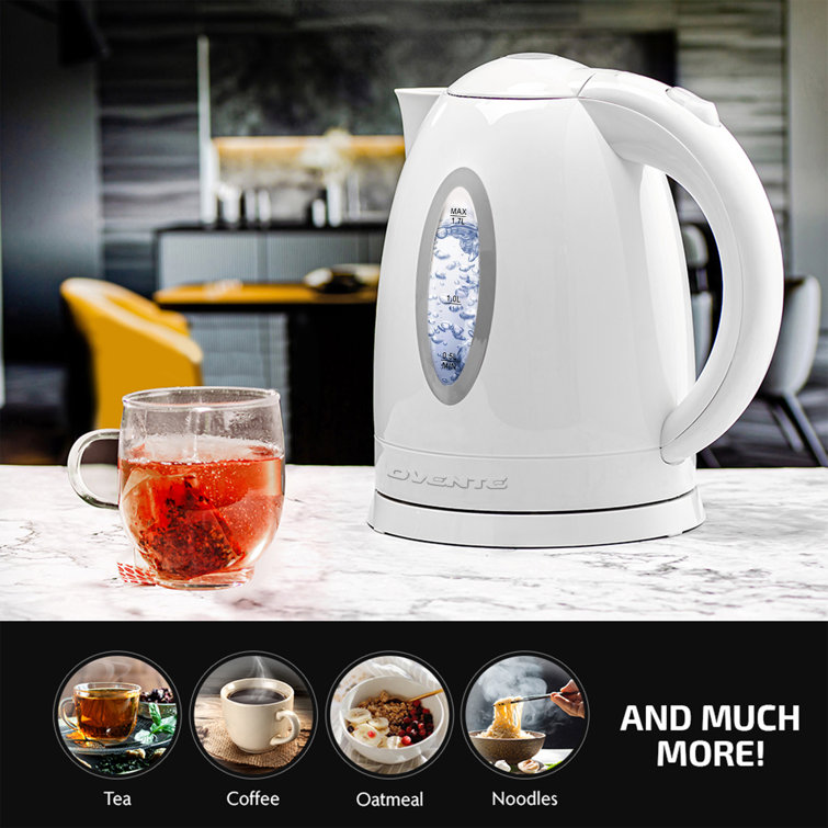 US Plug 2.2-liter kitchen electric glass water kettle,Fast boiling water  heater,Including detachable tea filter,With blue aperture,With automatic  clos