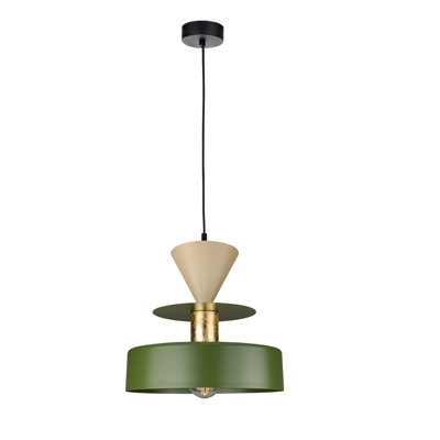 1 - Light Matte Black Drum Pendant