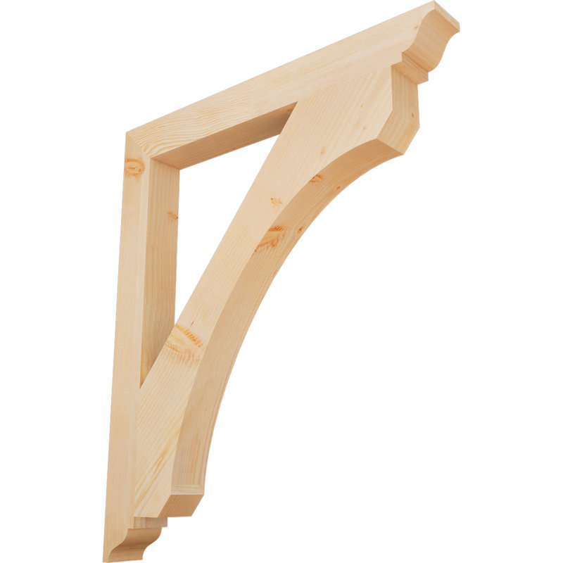 Support en bois rustique traditionnel BKTLEC01, Douglas (lisse), H 42 po x l 3,5 po x P 36 po
