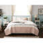 Courtepointe 6 pièces, rosé, très grand / très grand, coton, réversible avec coussins Blush, extras-120944847-120944846