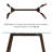Diano 43.3" Narrow Console Table with Solid Wood Legs and Tempered Glass Top Desk-441693468