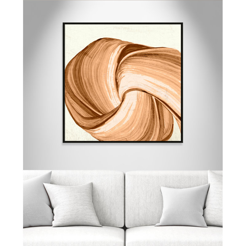 «Orange Tango I Print» par Casa Fine Arts, 37.5'' W x 37.5'' H, Toile avec cadre, Espresso Floater
