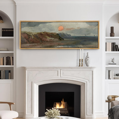 Rustic Countryside " Sunset Over Coastal Cliffs Classic Landscape Modern Art Relax Calm Warm Extra Large Pictures "