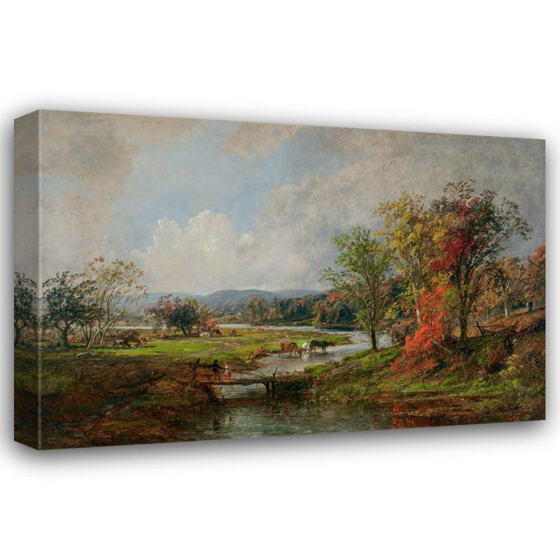 "Oct" par Jasper Francis Cropsey - Art mural sur toile tendue avec châssis, H 24 po x l 17 po