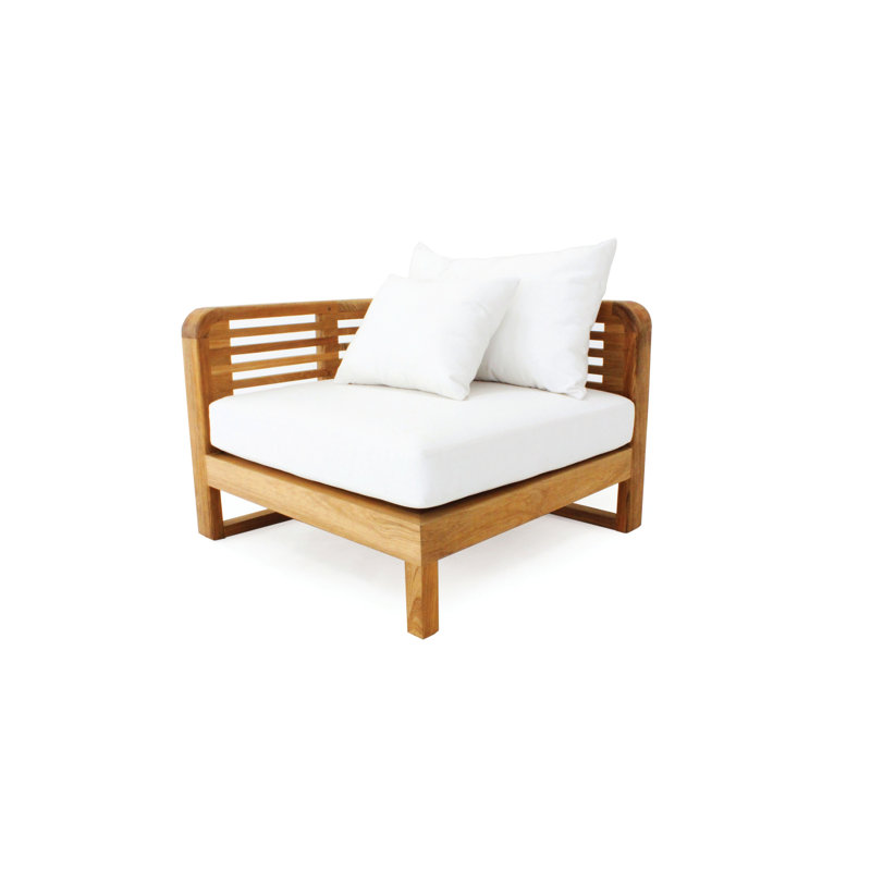 Hamilton Outdoor Teak Corner Wedge Lounge Chair