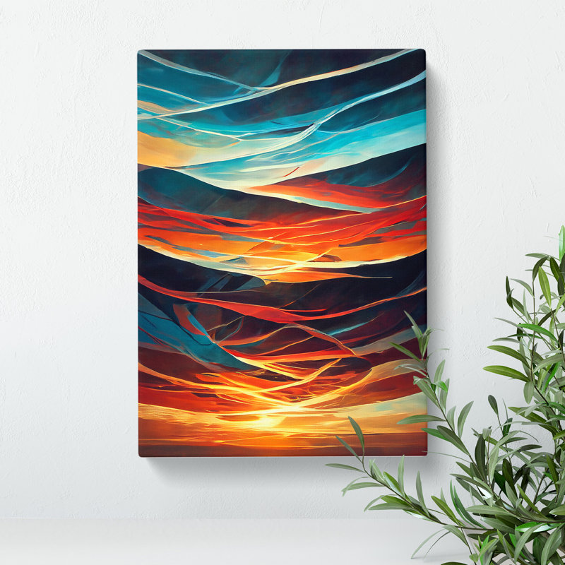 Sunset Abstract No.3 - Wrapped Canvas Print, 50cm H x 35cm W x 3cm D