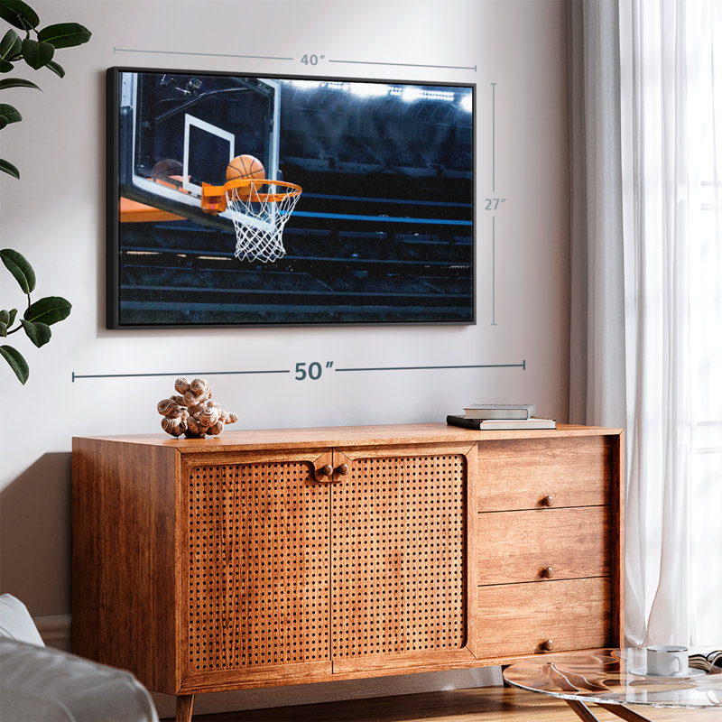 Impression sur toile Basketball Hoop Ball, H 27 po x l 40 po