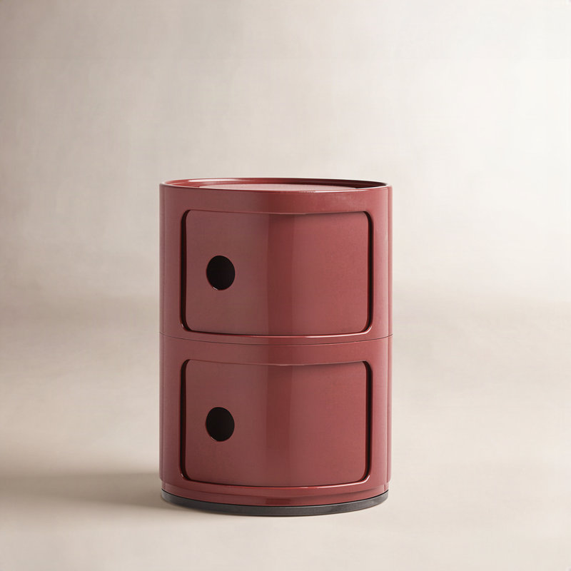Componibili 2 Drawer Storage Drawer, Burgundy