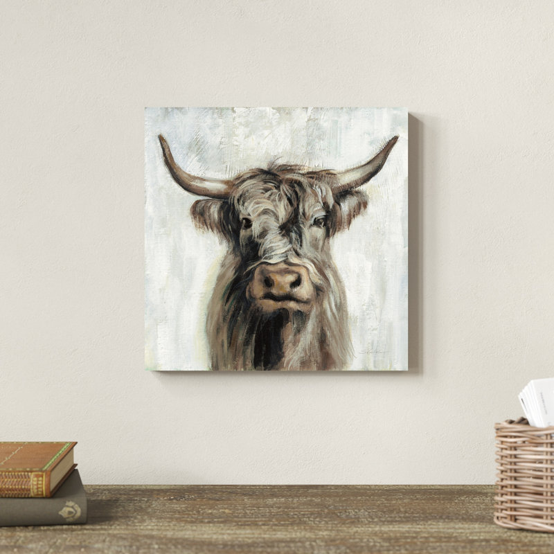 Vache Highland - brun, H 12 po x l 12 po x P 1,25 po