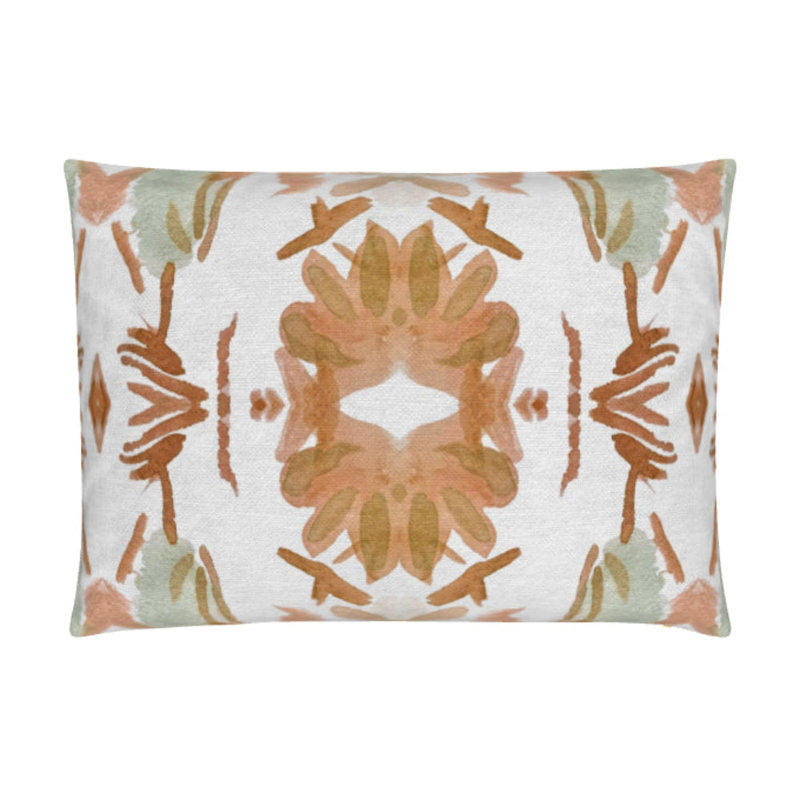 Wildflowers I Large Repeat Luxury Throw Pillow, Orange Floral