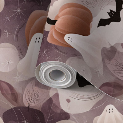 Peel and Stick Wallpaper Contact Paper Whimsical Halloween Ghost Self Adhesive and Removable 17.7in x 118in(45x300cm)