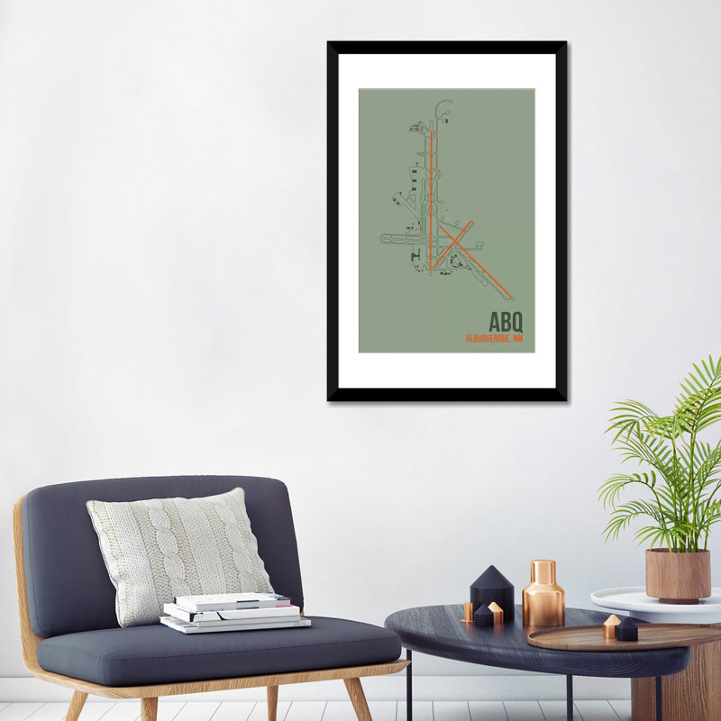 «Albuquerque», impression sur toile, Papier d'art encadré noir, Blanc, H 32 po x l 24 po x P 1 po