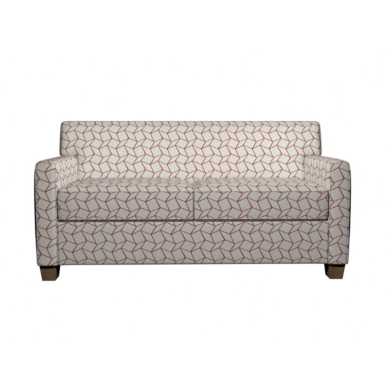 Tissu de lin géométrique, Rouge