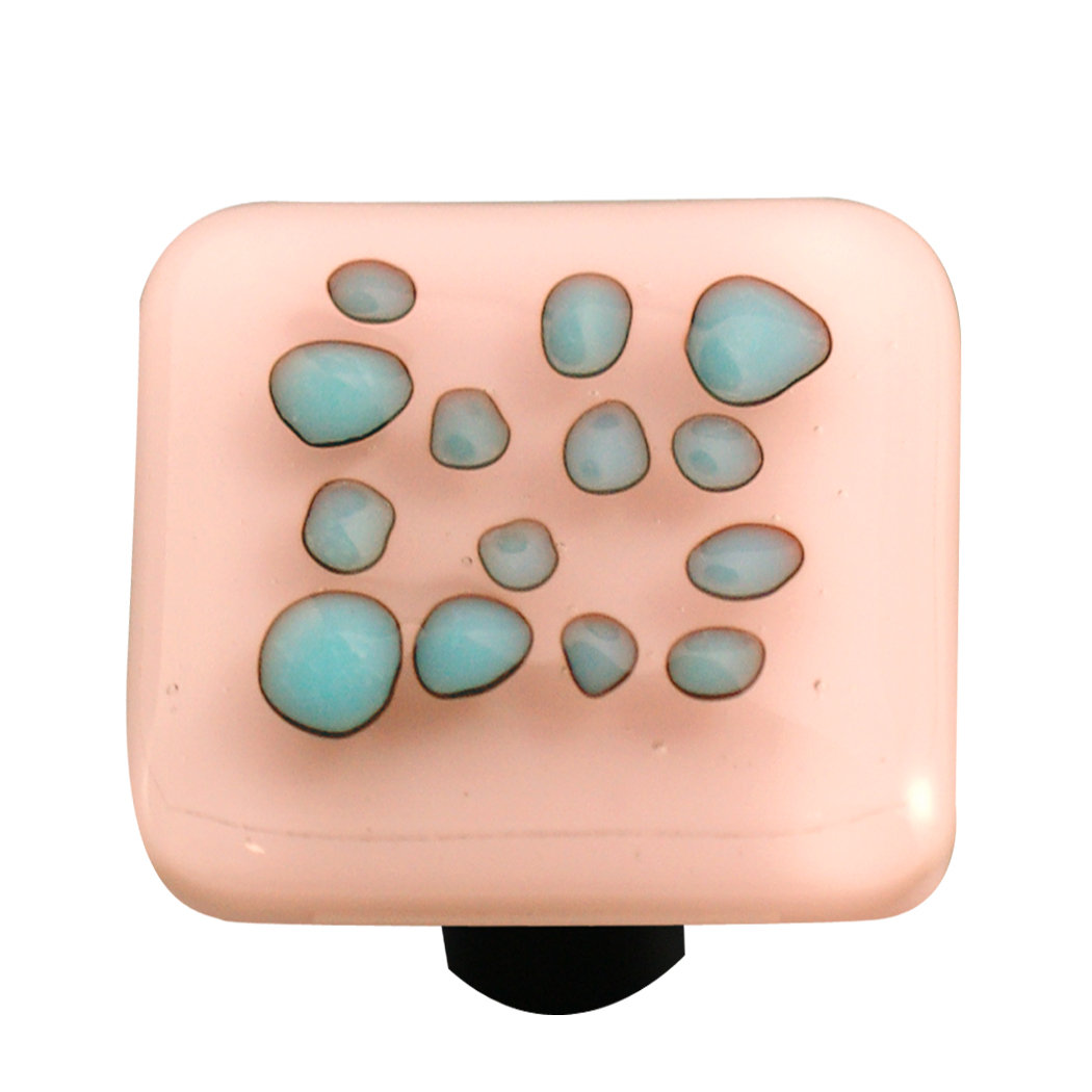 Reactive 1.5" Length Square Knob Aquila Art Glass Hardware