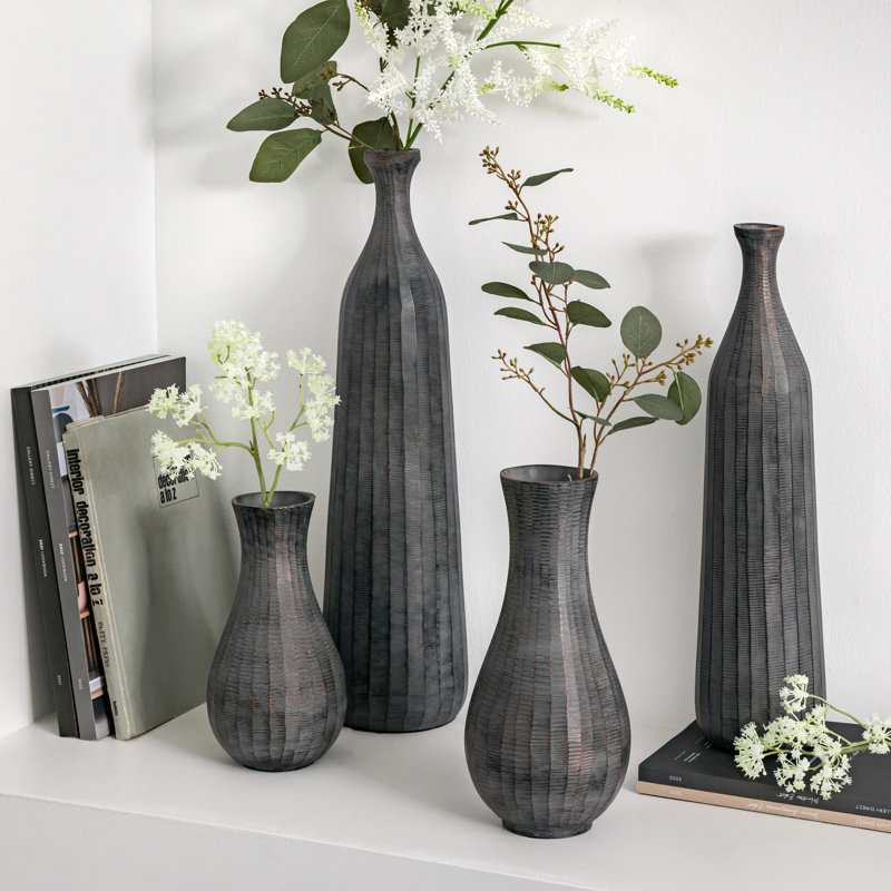 Voncile Aluminium Table Vase, 33cm H x 15cm W x 15cm D
