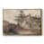 Toile avec cadre flottant or