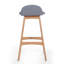 Mid-Century Modern Upholstered Low Back Barstools, Set Of 2, Durable And Stylish For Any Home Or Bar-2109472183-2109472182