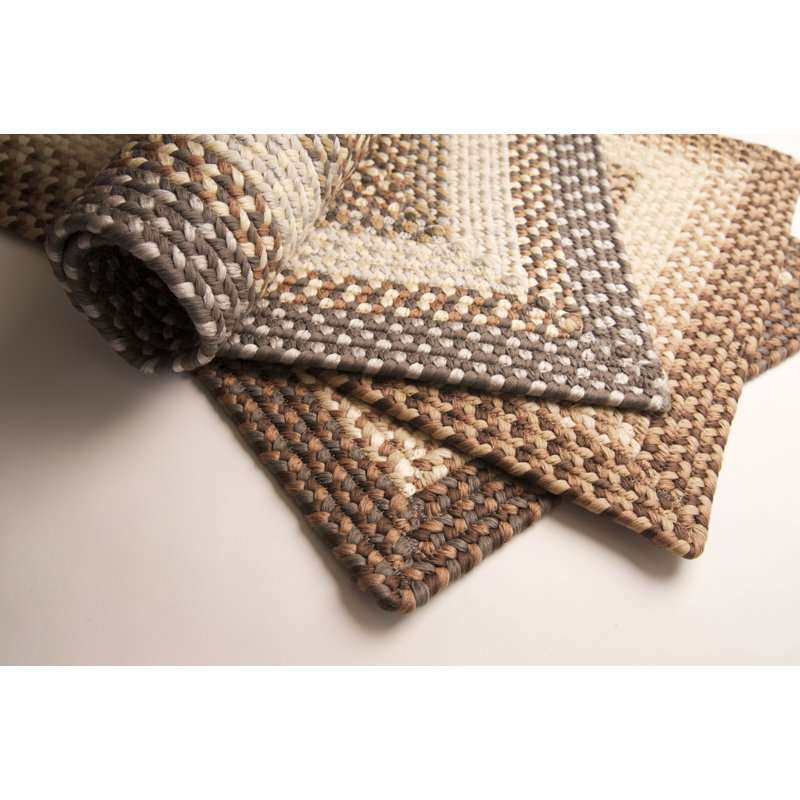 Dietz Braided Brown Rug, Rectangle 5' x 8'