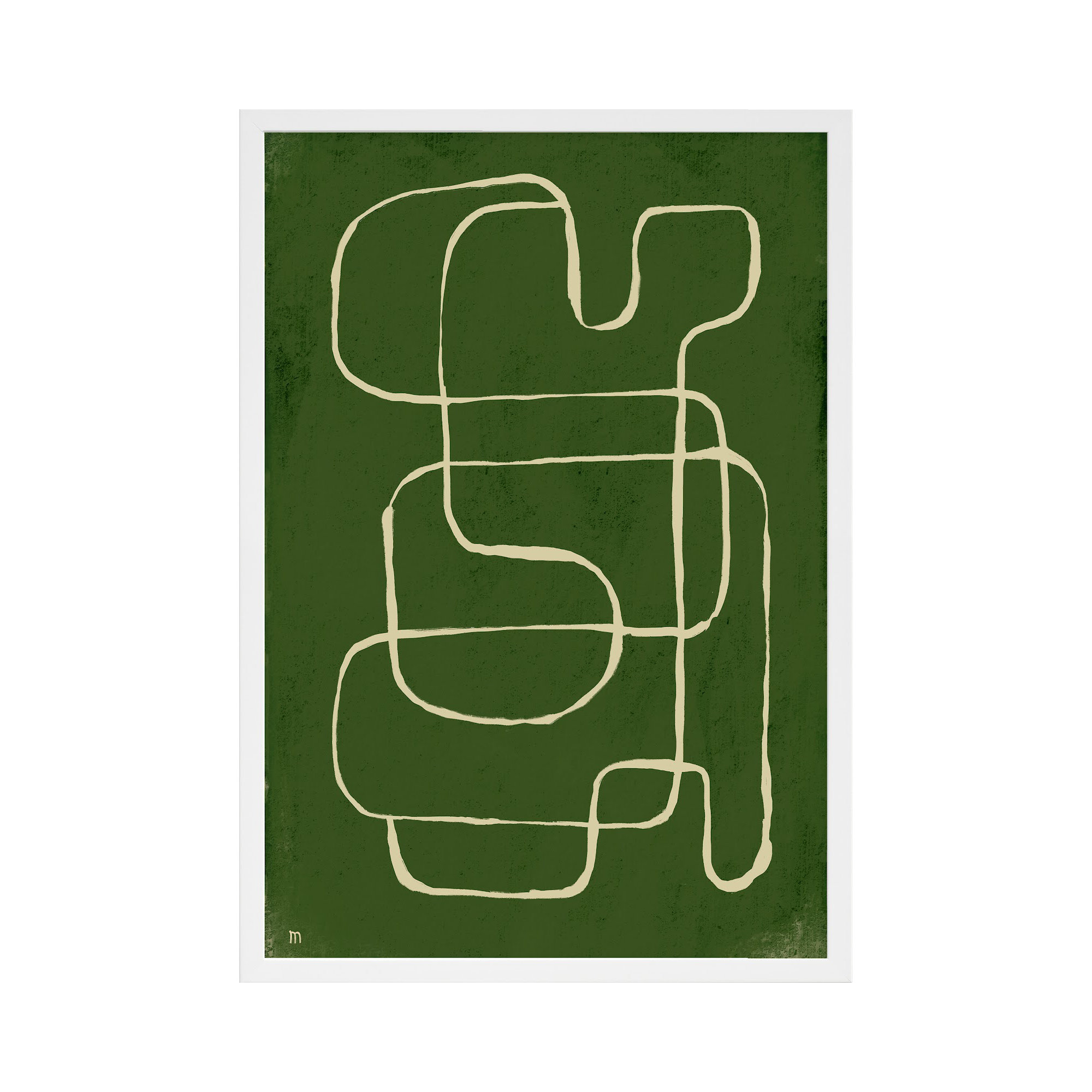 Line Works 1 by Studiom, White Framed Paper, 20" H x 14" W x 1.25" D