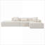 Canapés modulaires | Canapé modulaire moderne en L pour salon, orienté à droite | Beige | Polyester