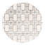 Tapis de style glam à motif géométrique blanc et argenté Glam-70706420