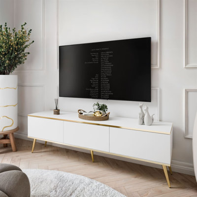 OXFORD III TV Stand with Golden Legs
