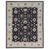 Zarbof Wool Oriental Area Rug in Black