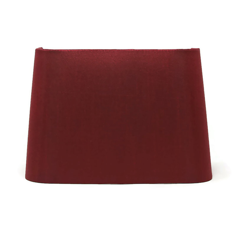 7'' H Silk Rectangle Wall Sconce Shade, Burgundy