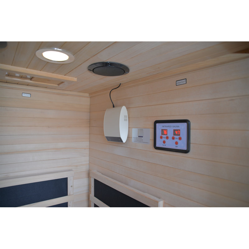 1-Person Bluetooth Compatible Far Infrared Sauna 980W Personal Indoor Sauna with Oxygen Lonizer