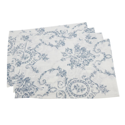 Veronique Collection Linen Toile Rectangle Placemat