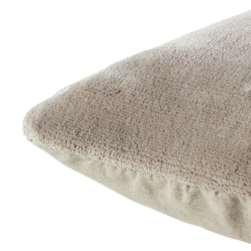 Coussin Jaipur Living Illumine, Duvet, Gris, Carré 24 po