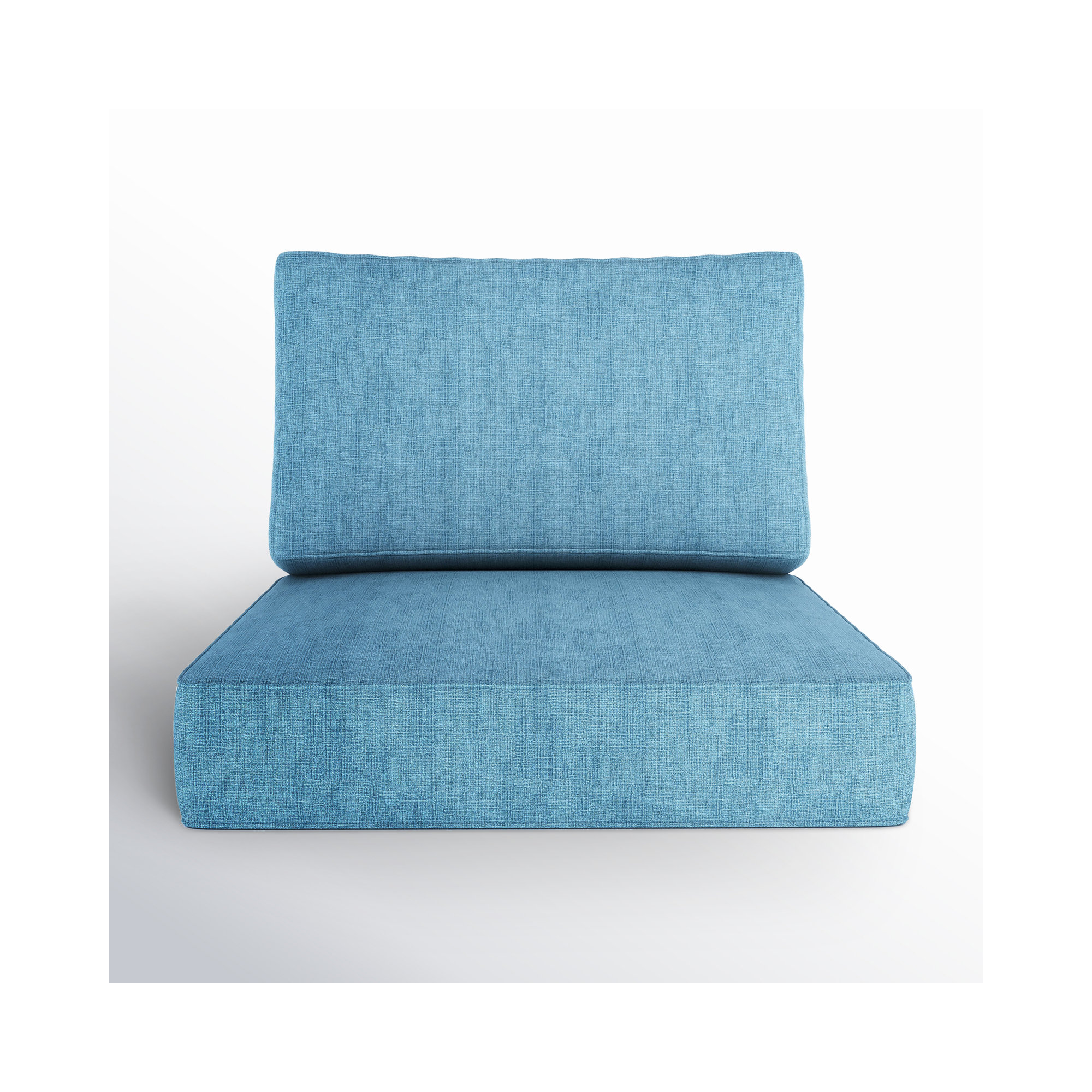 Outdoor Sunbrella Seat/Back Cushion, Cast Horizon Sunbrella® Plainweave