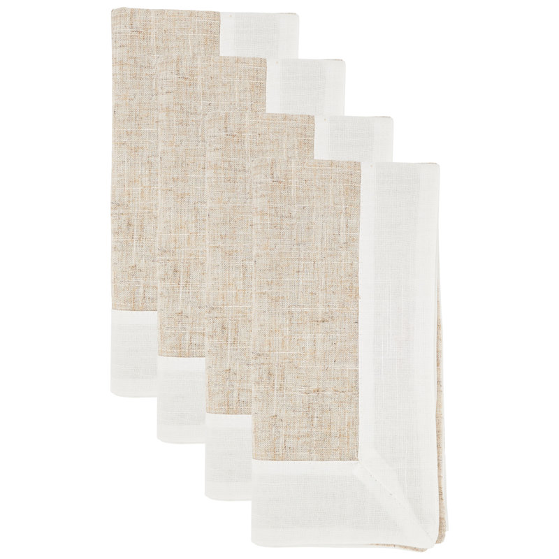 Easterwood 4 Piece Napkin Set, Natural