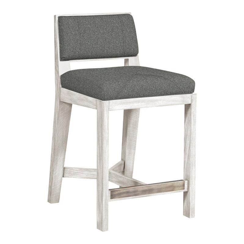 Thom Filicia Solid Wood 26.5" Counter Stool, Casa Blanca, Ian Pewter
