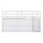 Lit mezzanine simple avec bureau d'écriture rétractable et 4 tiroirs, bureau portatif latéral et tablettes pour enfants-1217891287