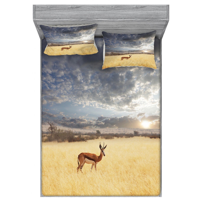 Microfiber Sheet Set, Queen Sheet Set with Fitted Sheet