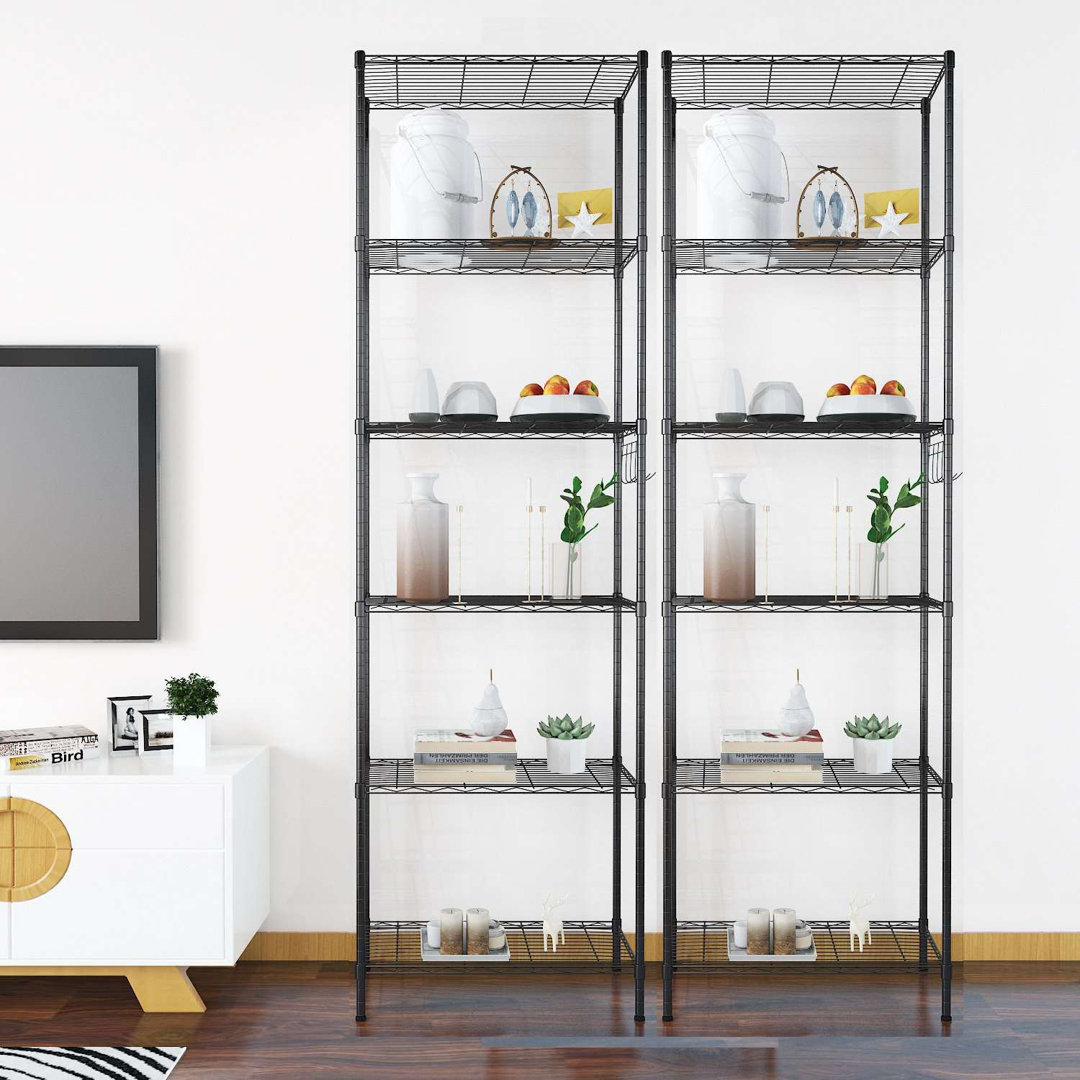 Elu 54cm W Powder Coated Steel Shelving Unit (Set of 2)