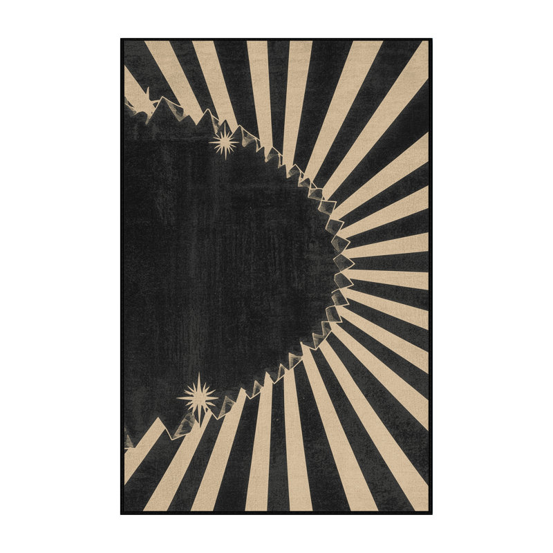 Tapis gris chic délavé à la machine Pantelie, 8 x 12