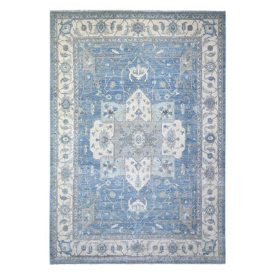 One-of-a-Kind 9'10" X 14' New Age Area Rug in Blue