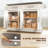 Rolling Kitchen Island With Storage, Portable Kitchen Cart With Stainless Steel Top, 2 Drawers, Spice, Knife And Towel Rack And Cabinets, Black-87417644