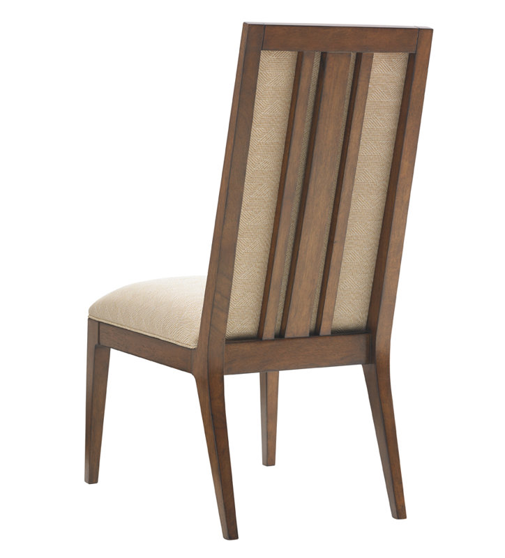 Island Fusion Natori Slat Back Side Chair, Gold