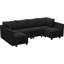 Allinson 7-Piece 112.6'' Wide Velvet Solid Wood Sectional Storage Sofa U Shaped Freely Combined Modular Sofa Living room Couch-101644920